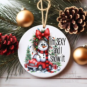 Funny Snowman Christmas Ornament: Holiday Humor Gift