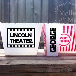 Personalized Family Popcorn Bucket, Movie Popcorn Tub, Gifts For Family, Party Favors, Gift Basket, Christmas Gift Basket Idea