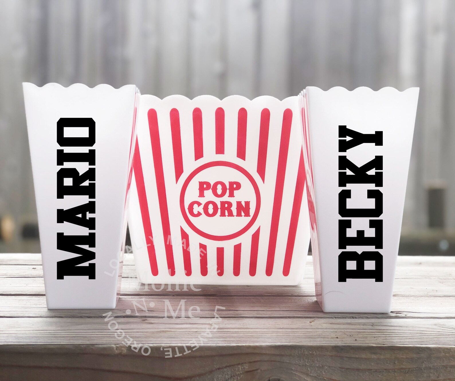 Game Day Popcorn Tubs Personalized Popcorn Buckets Gift Etsy