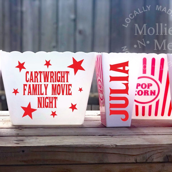 Family Movie Night - Personalized Popcorn Bucket - Gift Basket - Family Game Night - Order Yours Today!