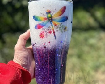 Noxulie Dragonfly Gifts Tumbler 20oz - Dragonfly Gifts For Women Unique - Dragonfly Lover Gifts - Dragonfly Lovers Gift