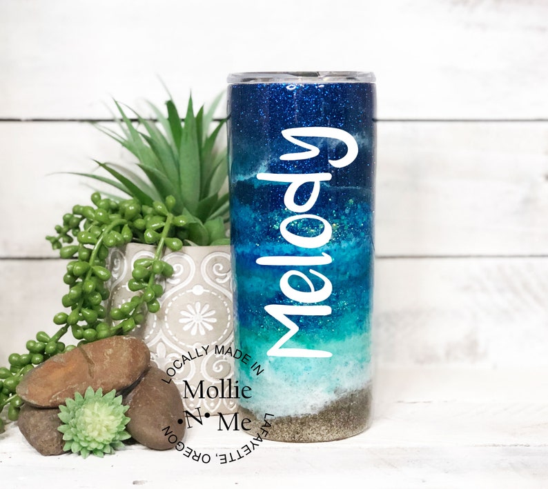 Personalize Yours Today! Beach Tumbler Anchor Tumbler Glitter Beach Tumbler