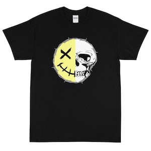 スマイリーフェイススカル半袖TシャツS-5XL