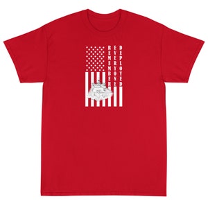 RED Friday Military Remember Everyone Deployed Deployment US Flag Ship R.E.D. T-Shirt S-5XL