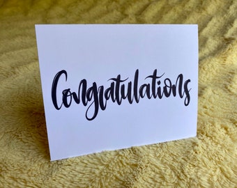 Calligraphy "Congratulations" - Greeting Card