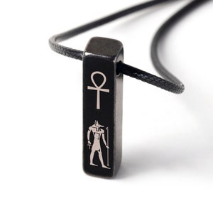 Egyptian God Anubis Necklace, Egyptian Symbol Jewelry, Unique Anubis Pendant, Personalization Available