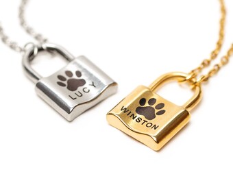 Gepersonaliseerde hondennaamketting, gepersonaliseerde huisdiersieraden, hond moedercadeau, huisdier gedenkketting, hondenliefhebber cadeau, ketting hondenpootafdruk