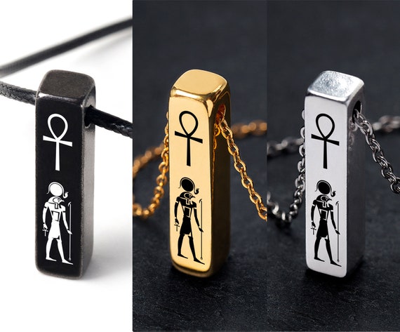 Keychain - Rectangle - Key of life Ankh - Leather Keychain - Rectangle - Key of life Ankh - Leather
