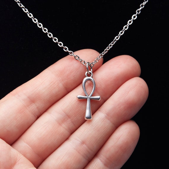 Silver Necklace Egyptian Cross of Life - Etsy
