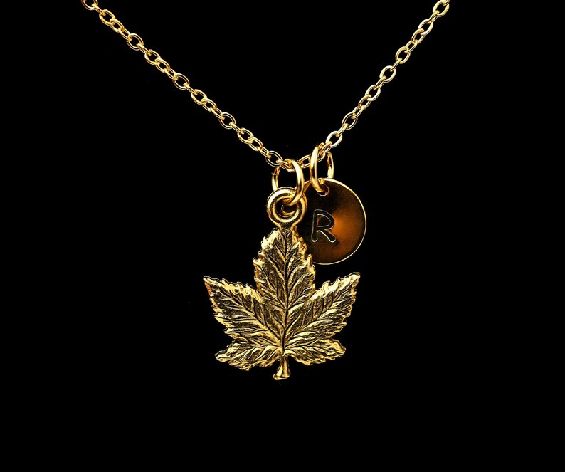Antique Gold Maple Leaf Necklace Gold Leaf Necklace Maple Etsy