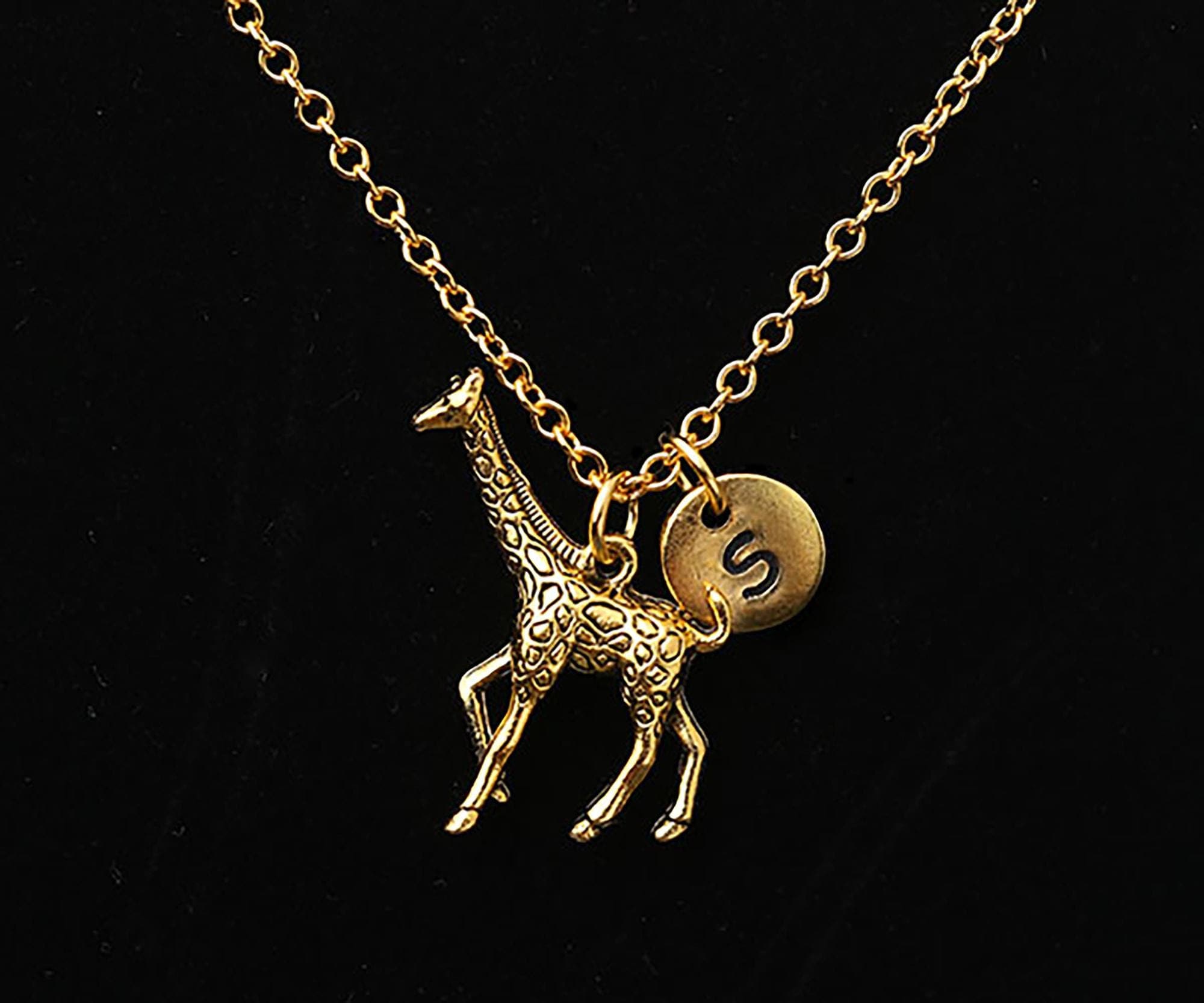 Giraffe Gold Necklace - Etsy