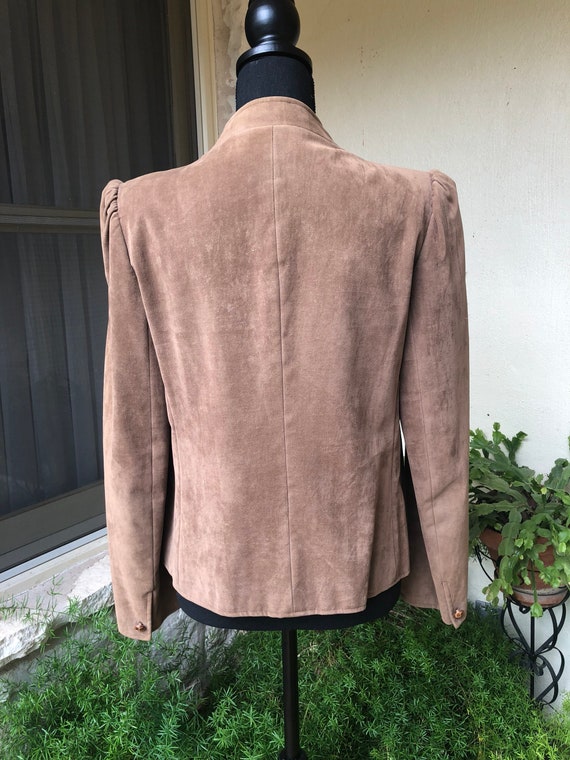 Women's Vintage Brown Suede Long Sleeved Jacket b… - image 2