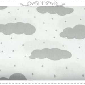 Cotton Clouds Cloud Rain Drops grey/white