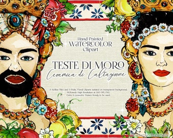 Testa di Moro, Tuile italienne PNG, Tuile méditerranéenne, Sicile, Tuile espagnole, art de la tuile, Tuile sicilienne, Céramique italienne, Dolce & Gabbana, PNG