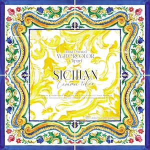 Italian tile PNG, Mediterranean tile, Sicily, Spanish tile, Moroccan tile, tile art, Sicilian tile, Italian ceramic, Dolce&Gabbana, PNG