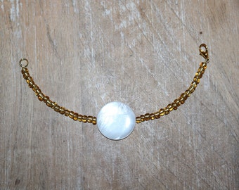 MILAKOO Donne Set Naturale Conchiglia Bracciale Forma Ovale Bracciale in Acciaio Inox per le Donne Mamma