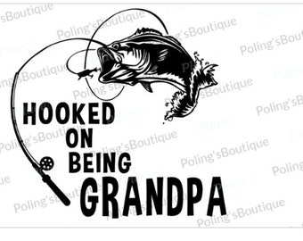 Grandpa fishing svg | Etsy