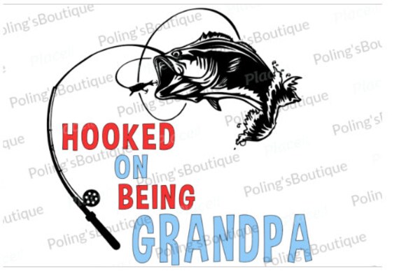 Download Clip Art Art Collectibles Hooked On Being Grandpa Fishing Svg Png Dxf Pdf Cut File Digital File Digital Download Editable Lures For Grandchildren Names