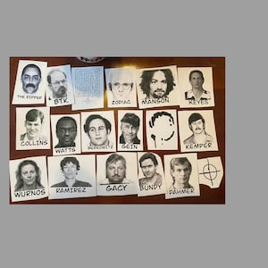 Serial Killer Stickers: Set of 18