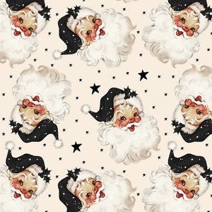 Retro Santa and Stars Blanket, Christmas Dreams, Christmas Crib Sheet, Girl Swaddle, Throw Blanket, Vintage Christmas Bedding, Changing