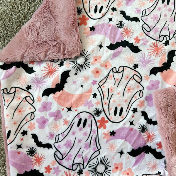 Baby Brewing Baby Blanket, Halloween Lovey, Girl Spooky Goth, Fall Baby Gift, Bat Crib Bed, Ghost Blanket, Gothic Floral, Sheet, Changing