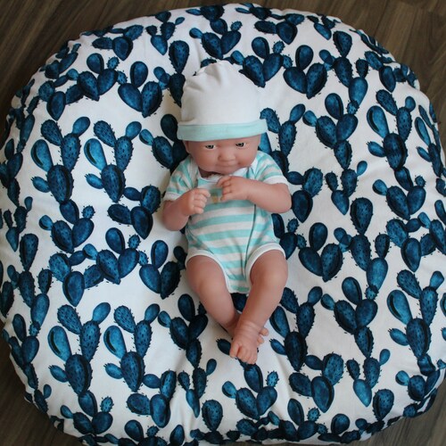 Minky Nursing Pillow Cover+Newborn Baby Lounger Cover+Baby Blanket Navy Whales 