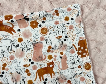 Floral Cat Baby Crib Bedding, Sun Baby Blanket, Fitted Crib Sheet, Changing Pad Cover, Swaddle Banket, Nursing Pillow Cover, Lounge
