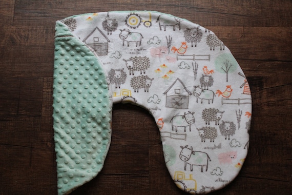 Minky Farm Animal Nursing Pillow Cover Minky Farm Animal Boppy Pillow Cover