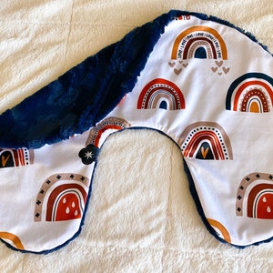 Boho Rainbows Nursing Pillow Cover - Stretchy U-Shape Slipcover For Breastfeeding Pillows, 22x18 Inch, Gift For New Moms