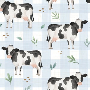 Neutral Farm Cow Baby Crib Blanket, Farm Nursing Pillow Cover, Newborn, Lounge Cover, Cow Crib Sheet, Farm Muslin Swaddle, Changing Pad
