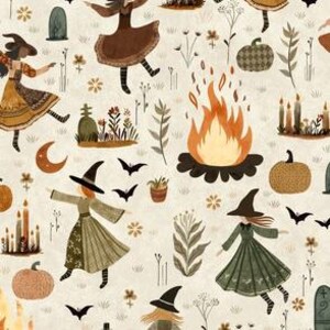 Cottagecore Witch Friends, Couverture pour bébé Brewing, Lovey d'Halloween, Fille gothique fantasmagorique, Cadeau bébé automne, Literie, Drap de lit, Lange de sorcière