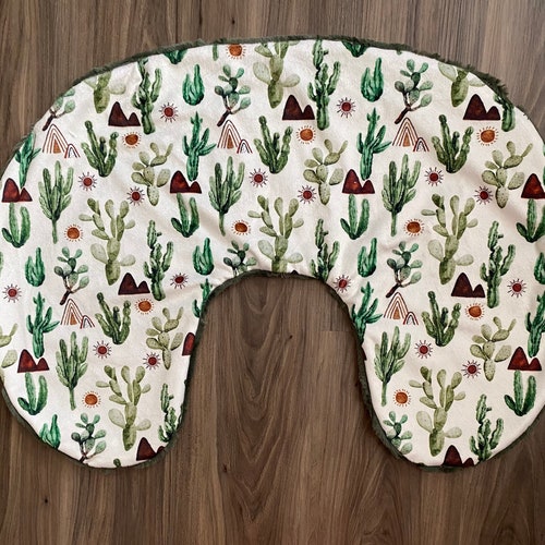 Minky Western Cactus Baby Nursing Pillow 2024 Cover, Neutral Rainbow Baby Shower Gift, Arizona Baby Gift, Western Baby Bedding, Western Baby Crib