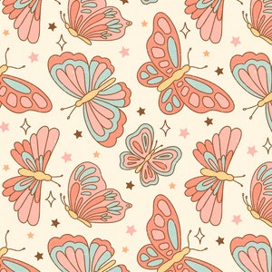 Pastel Butterfly Minky Blanket, Floral Crib Bedding, Butterfly Meadow Newborn Girl Blanket, Changing Pad Cover, Swaddle, Baby Gift