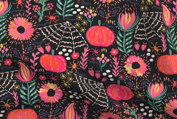 Pink Pumpkin Blanket, Minky Halloween Blanket Girl, Fall Floral Pumpkin Throw Blanket, Floral Crib Bedding, Toddler Halloween Blanket, Gift