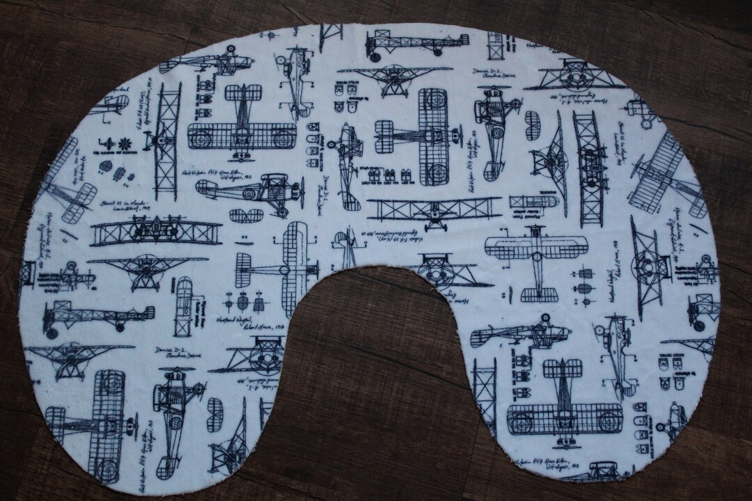 Minky Oldfashioned Airplane Nursing Pillow Cover Airplane Etsy