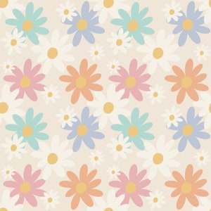 Minky Pastel Daisy Bedding, Newborn Baby, Changing Pad Cover, Floral Nursing Pillow Cover, Boho Wildflower Newborn, Lovey, Girl Swaddle Gift