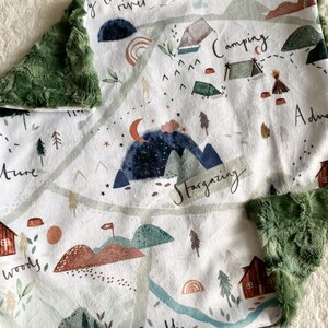 LOVEY, QUICK SHIP, Little Explorer Crib Bedding, Adventure Baby Blanket, Mountain Crib, Pine Tree Crib, Woodland Swaddle, Changing Pad