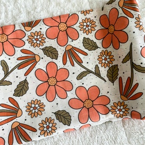 QUICK SHIP, Watercolor Blush Floral Muslin Swaddle Baby Blanket, Boho Floral Crib, Muslin Swaddle, Spring Floral, Pink Baby Girl Gift