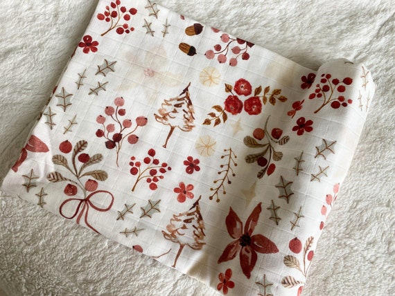 Christmas muslin swaddle blankets hotsell