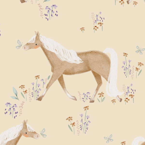 Boho Horse & Wildflowers Crib, Butterfly Meadow Baby Crib Blanket, Nursing Pillow Cover, Cowgirl Changing Pad, Girl Swaddle, Girl Lovey