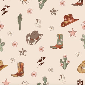 Boho Western Cowgirl Crib, Minky Baby Crib Blanket, Boots Nursing Pillow Cover, Cactus Changing Pad, Girl Swaddle, Crib Sheet, Girl Lovey