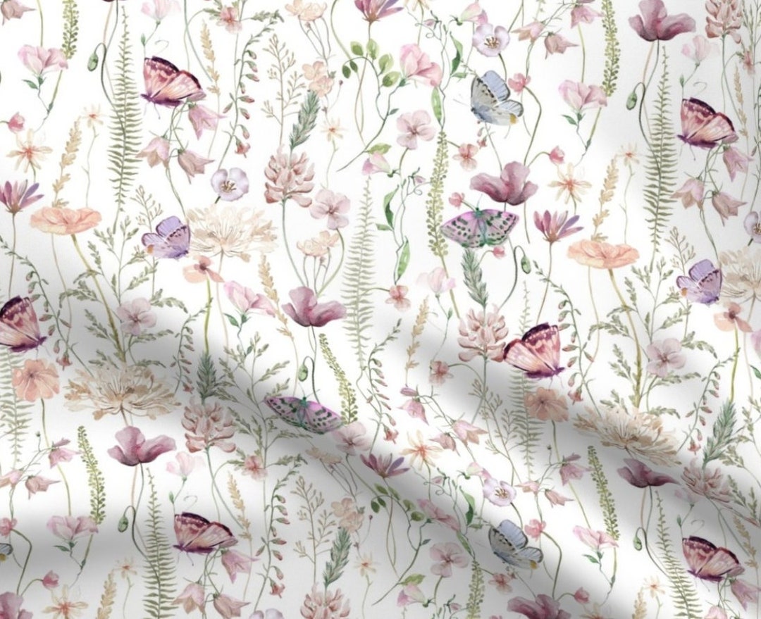 Butterfly Meadows Crib Bedding, Boho Girl Baby Blanket, Muslin Swaddle