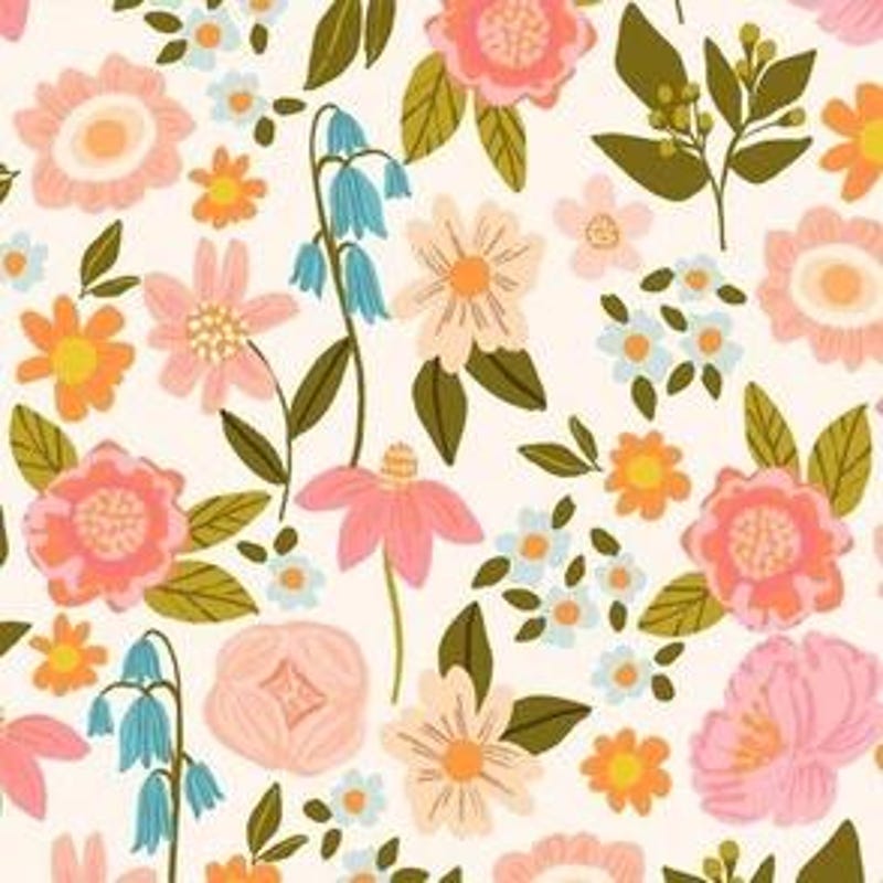 Southern Preppy Pink Coral Crib Sheet main image 1