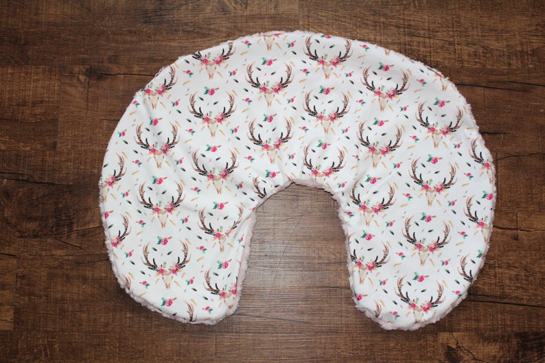 Boho Floral Deer Stag Nursing Pillow Cover Floral Deer Etsy