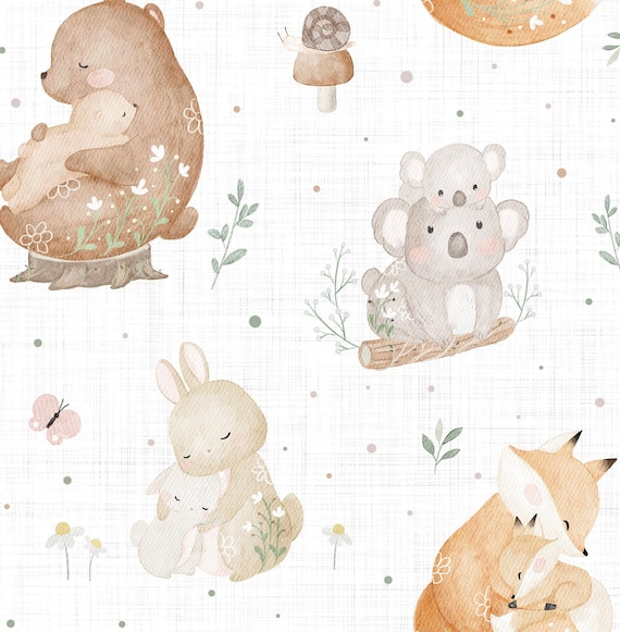 Minky Baby Bear Crib Bedding, Woodland Animals Baby Blanket, Crib