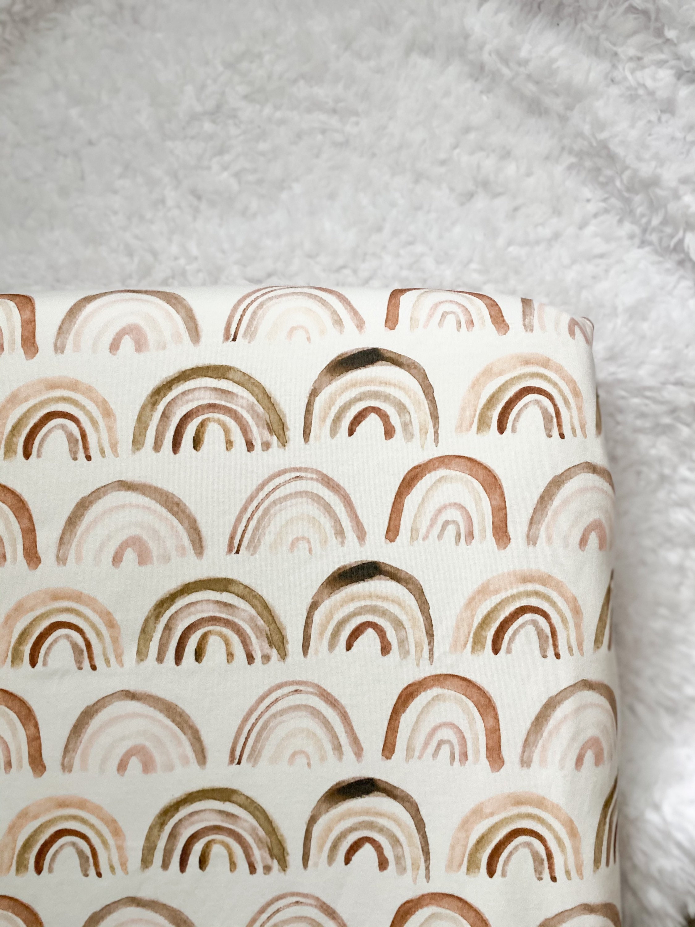 Minky Neutral Rainbow Baby Crib Blanket Mauve Rainbow Crib Etsy Canada