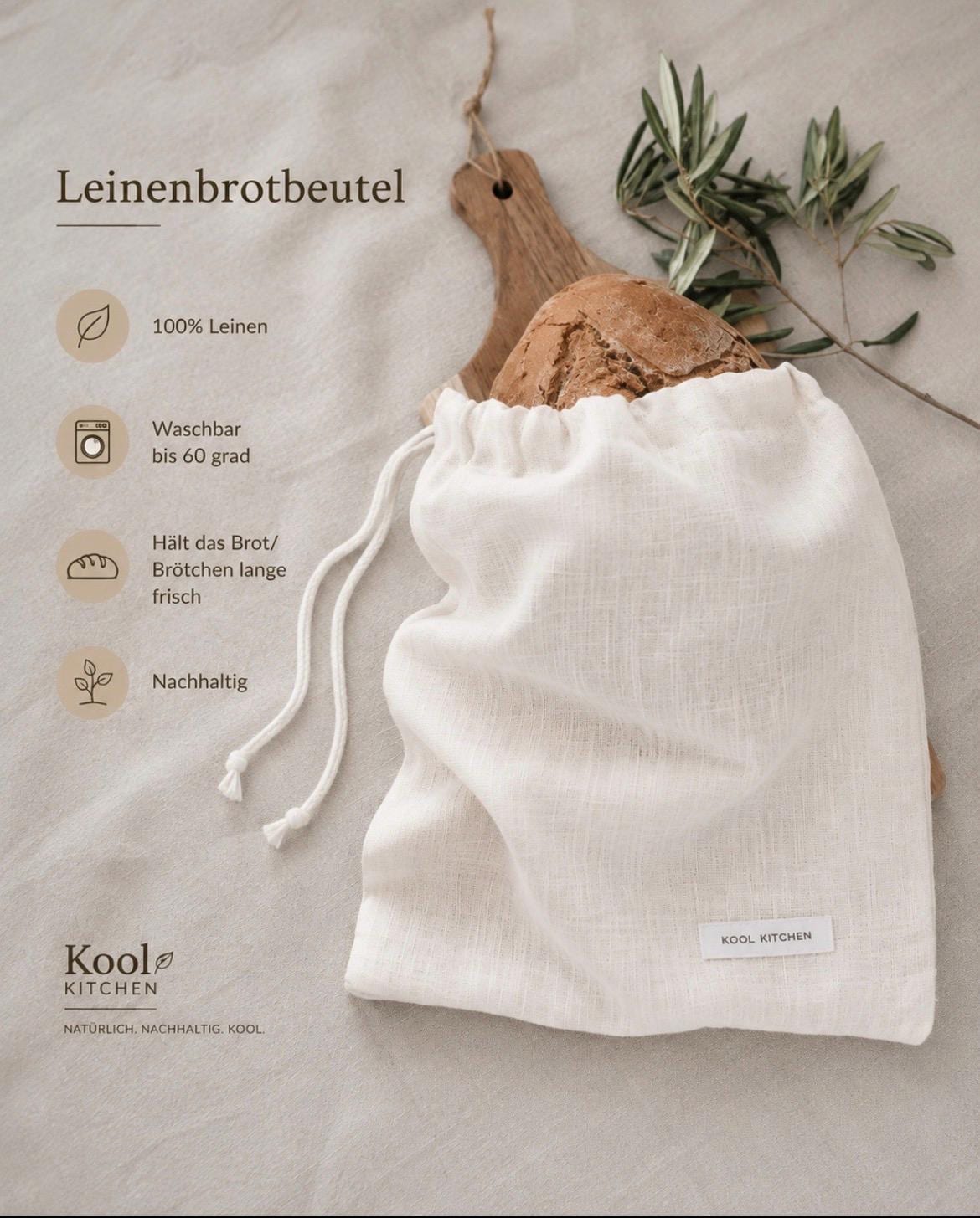 Reuseable sourdough bread bag