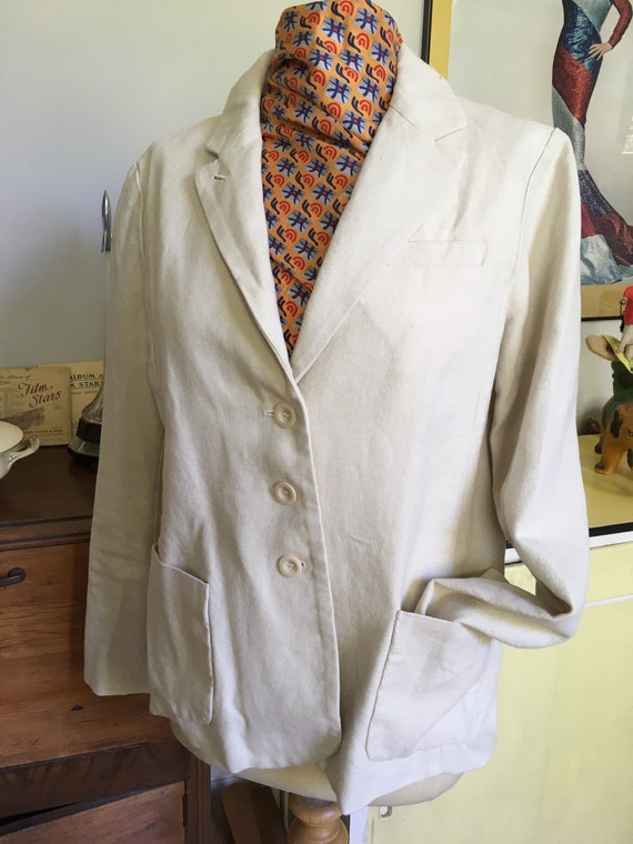 1930s style TOAST beige linen jacket