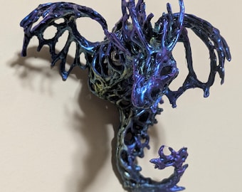Corrupted Magic Dragon Wall Decor - One of a Kind