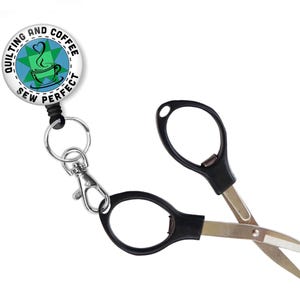Quilting Scissors: Retractable Folding Scissors with Alligator Clip